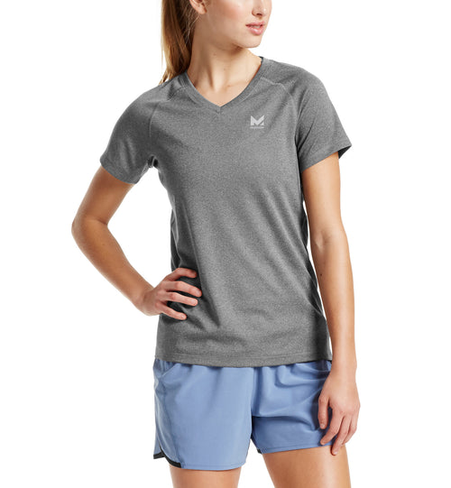 VaporActive Alpha Short Sleeve V-Neck T-Shirt | Heather Grey