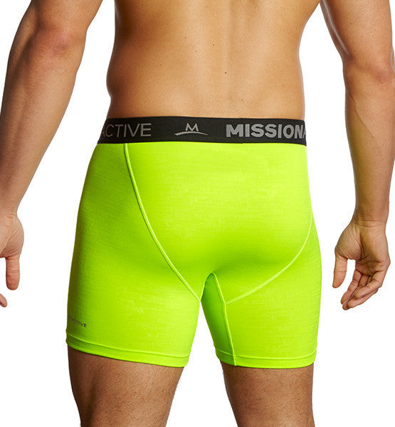 MISSION Boxer Briefs 5” Performance Heat Release Tech Keeps You Dry, Cool,  & Comfortable- 2 Pack (Black/Black, Small) at  Men's Clothing store