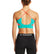 VaporActive Sensory Cross Back Medium Impact Sports Bra | Viridian Green / Emberglow