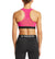 VaporActive Temper Racerback Medium Impact Sports Bra | Beetroot Purple Triangle Texture