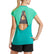 VaporActive Isobar Open Back Top | Viridian Green / Pool Blue